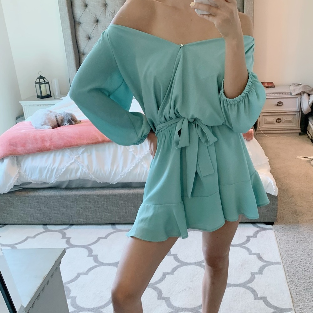 Vici Dolls Teal Blue Tie Dress